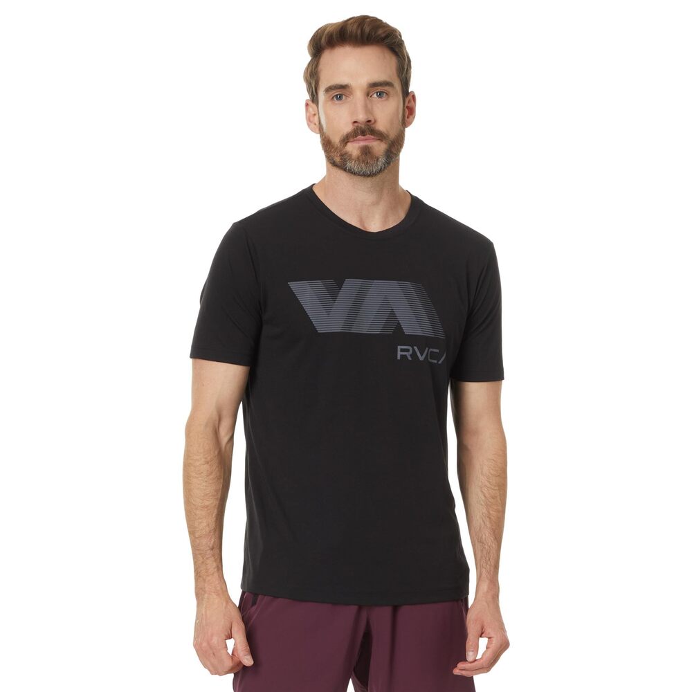 RVCA Men's Black VA RVCA Blur Tee Medium NWT